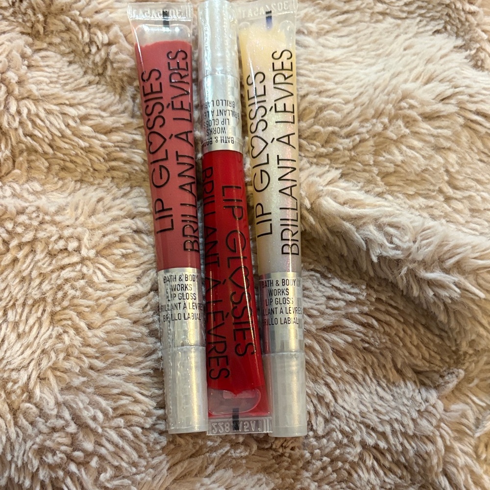 Bath & Body Works Lip Glossies - Bold Red and Soft Cream
